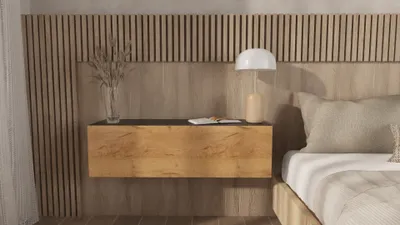 Obrázek produktu pro PLATAN ROOM nástěnná skříňka noční stolek 105 cm závěsný noční stolek HIGH-GLOSS nebo MATT
