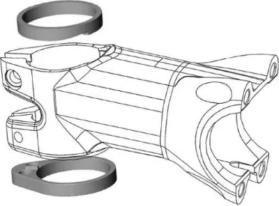 Image de Entretoise Vibe 1 1/8 Haut : 5 mm, Bas : 3,5,10,15 mm