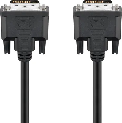 Produktbild von DVI-D Full HD-Kabel Dual Link, Nickel DVI-D-Stecker Dual-Link (24+1 pin) > DVI-D-Stecker Dual-Link (24+1 pin)