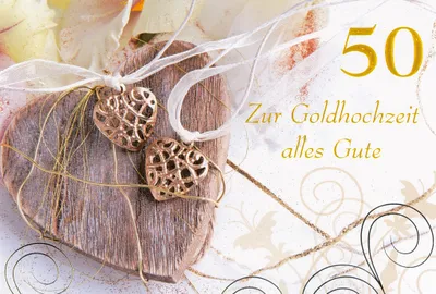 Produktbild von Goldhochzeit - 50. Hochzeitstag - Glückwunschkarte im Format 11,5 x