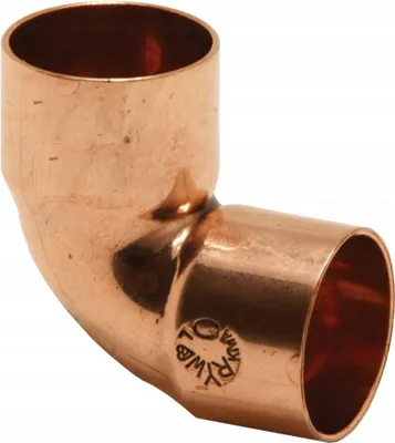 Obrázek produktu pro Měděný úhelník 10 mm s dvojitou zásuvkou 90° CU pro pájení Ø10