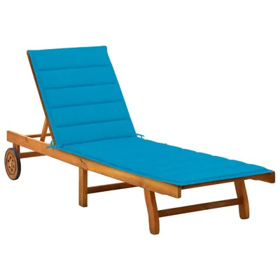 Image de vidaXL Bain de soleil avec support acacia massif