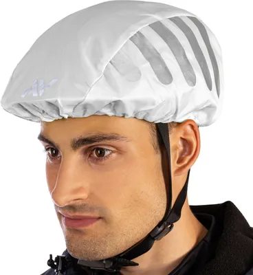 Obrázek produktu pro AVANA Ochrana proti dešti pro cyklistickou helmu reflexní kryt Reflektory Kryt helmy vodotěsný kryt proti dešti - světle šedá