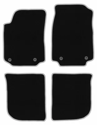 Obrázok produktu pre Velúrové autokoberce pre: Audi A6 C4 1994-1997 (sedan/kombi) – sada 4 ks, čierno-strieborné, na mieru – Wielganizator CARLUX