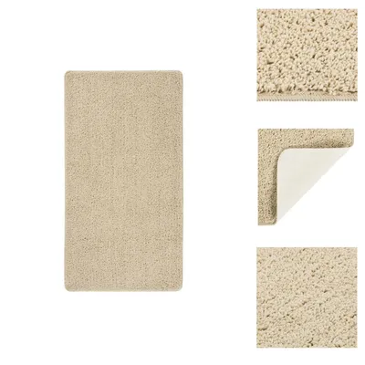 Image de vidaXL Tapis Shaggy Crème 80x150 cm Antidérapant - Tapis