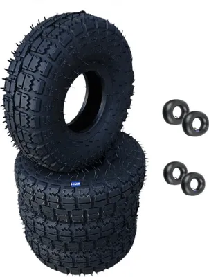 Produktbild von 4x Reifen & Schlauch 4.10/3.50-4 4PR Mini Pocket Quad Aufsitzmäher Schneeräumer