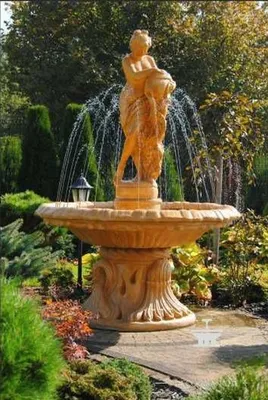 Image de Fontaine Jardin Étang Fontaine 155cm Fontaine en pierre Fontaine de jardin Nouveau