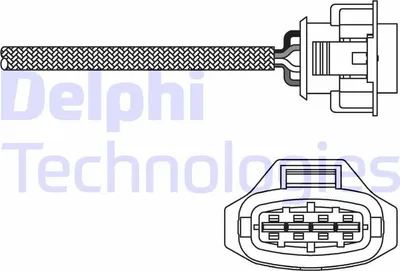 Produktbild von DELPHI Lambdasonde für FIAT STILO (192) nach-Kat Beheizt 340mm ES10792-12B1