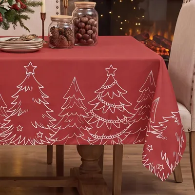 Productafbeelding van Kerst Tafelkleed 150 x 300 cm in Kerst Rood