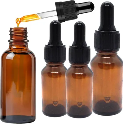 Obrázek produktu pro Prázdná 50ml lékárenská kapátková lahvička (1 x 10 ml + 2 x 5 ml) pro éterické oleje nebo laboratorní účely