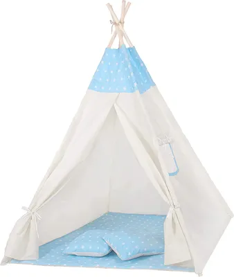 Immagine prodotto di SPRINGOS tenda per bambini tenda tipi per bambini tappetino cotone 160x120x100 cm tenda da gioco per bambini