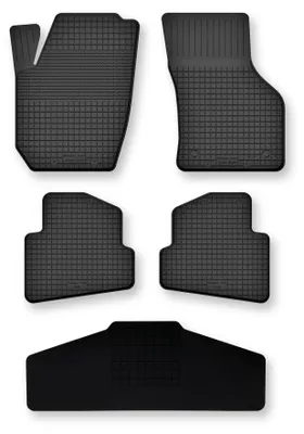 Produktbild von Gummi-Fußmatten mit Tunnelmatte für Land Rover Discovery IV 2009-2016 (SUV) – 5-tlg, Schwarz, modellangepasst – Wielganizator Semi-Universal