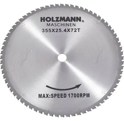 Hartmetall-Sägeblatt 355 x 25,4 mm, 72 Zähne