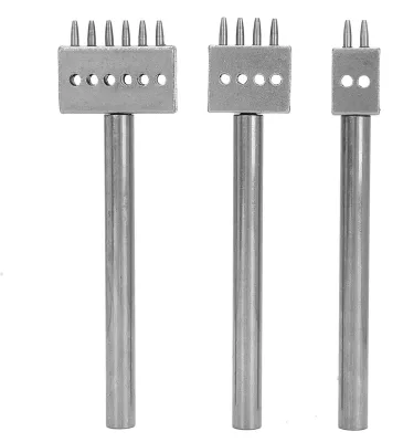 Leder-Stanzwerkzeug-Set, Stahl, 5 mm Abstand, 3 Stück