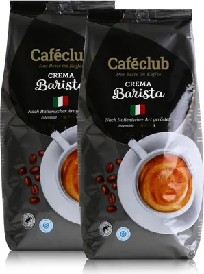 Produktbild von Cafeclub Crema Barista Kaffeebohnen 1kg - Für Kaffeevollautomaten (2er Pack)