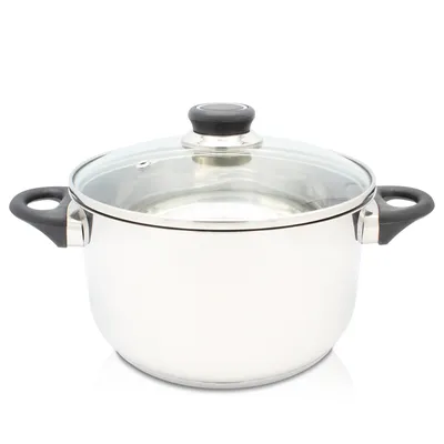 Produktbild von Karl Krüger 101024DE Edelstahl Fleischtopf Denver mit Glasdeckel 24 cm