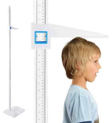 Produktbild von Tragbarer Stadiometer - Höhenmessgerät 20-210 cm - Messlatte mit Geräuschwand - Doppelskala - Ideal für Zuhause/Schule - Leicht und kompakt