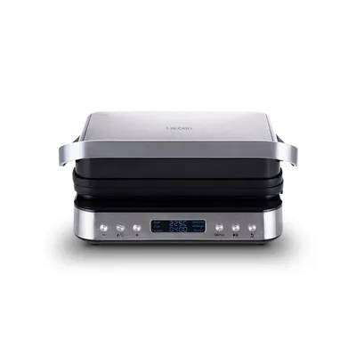 Zdjęcie produktu dla Lauben Contact Grill Deluxe 2000ST – Wielofunkcyjny grill stołowy 2000 W, 6 programów, zdejmowane płyty, tryb BBQ, LED, łatwe czyszczenie