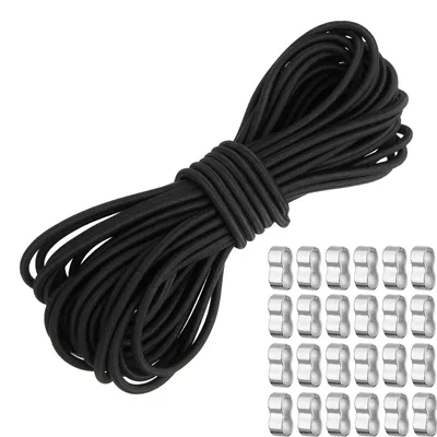 Immagine prodotto di Corda in gomma, 4 mm x 10 m, corda elastica, nera