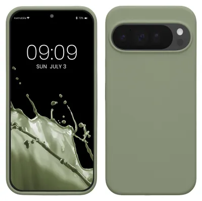 Produktbild von kwmobile Handyhülle für Google Pixel 10 Pro XL Hülle - Case Silikon - Kabelloses Laden - Schutzhülle Cover in Graugrün
