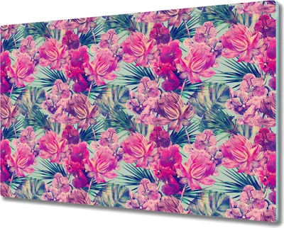 Produktbild von Glas-Herdabdeckplatte Glaskeramikkochfeld-Abdeckung Spritzschutz - 80x52 cm - Pflanzen-Dschungel