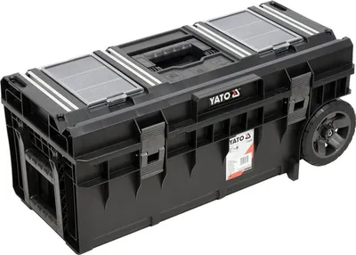 Produktbild von Yato YT-09185, Werkzeugkoffer, Polypropylen, Schwarz, 793 mm, 385 mm, 322 mm