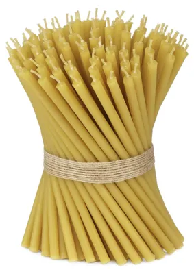 Imagen del producto de Omgoods - Velas para altar de cera de abeja, 100 unidades, 155 mm de altura