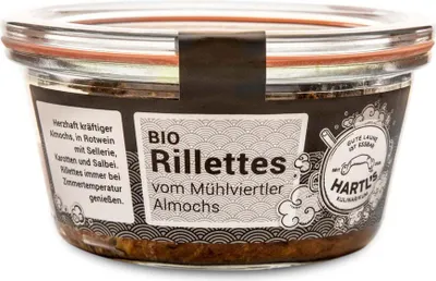 Produktbild von Rillettes vom Mühlviertler Almochsen 170g - Fertiggericht von Hartls Kulinarikum