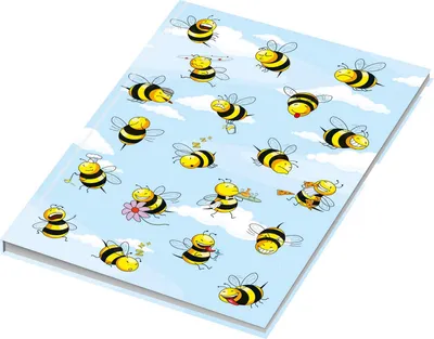Produktbild von Kladde / Notizbuch / DIN A5 / 96 Blatt / kariert / 70g/m² / "Bienen"