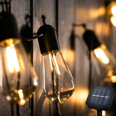 Lichterkette Mit Edison-Glühbirnen – Warmes LED-Licht Für Garten, Wohnung & Party