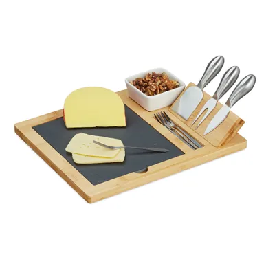 Immagine prodotto di Tagliere per formaggi in bambù con 9 accessori, RD46331