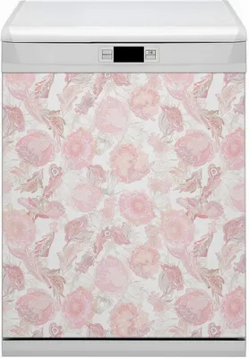 Obrázek produktu pro Kuchyňský magnet do myčky nádobí Omyvatelný 60x70 cm myčka nádobí - květinový vzor