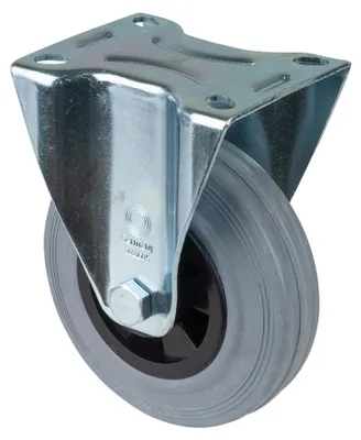 Zdjęcie produktu dla Kółko stałe 125mm L410.B46 Płyta, guma szara, RL L410.B46.125