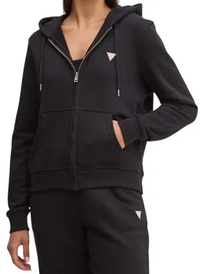 Obrázek produktu pro Guess – Dámská mikina s kapucí a celopropínacím zipem, Regular NA571 (XS) (černá)