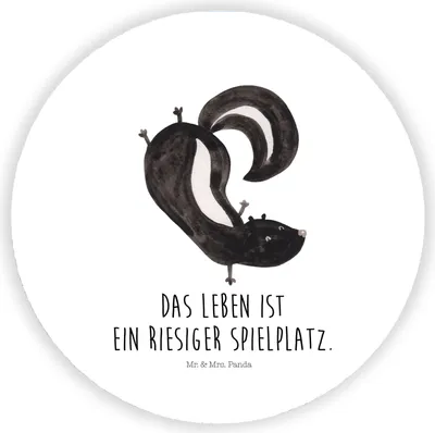 Produktbild von Mr. & Mrs. Panda rundmagnet Stinktier Handstand - Weiß - Geschenk, Wildtier, whiteboardmagnet, Verpielt, magnet für pinwand, pinnwand, haftmagnet, Spielplatz, Raubtier