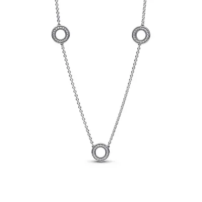 Immagine prodotto di PANDORA Collana da donna Timeless a cerchi in argento con zirconi