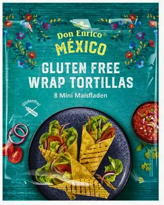 Produktbild von Gluten Free Wrap Tortillas von Don Enrico, 208g (MHD:15.03.2026)