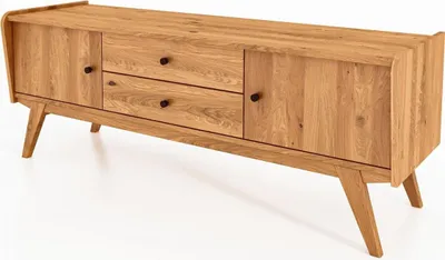 Produktbild von Kommode Jetro Wildeiche massiv 160x61x50 cm mit 2 Schubladen und 2 Türen
