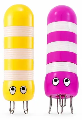 Immagine prodotto di Due fili per uncinetto per bambini, gialli e viola, ideali per realizzare lavori a maglia e progetti creativi