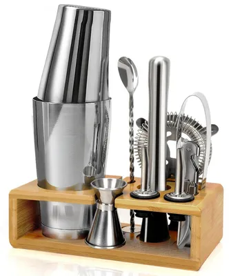 Produktbild von Cocktail Shaker Set 16-teilig Edelstahl Boston Shaker mit Zubehör für Bar & Haushalt