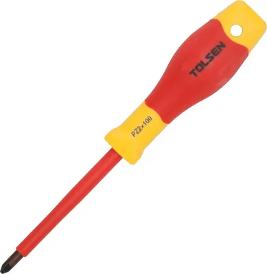 Produktbild von VDE-Line Isolierter Pozidriv-Kreuzschlitzschraubendreher PZ2 x 100 mm - Maxami