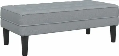 Obrázek produktu pro vidaXL Lavice s polštáři, světle šedá, 113 x 57 x 39 cm, látka