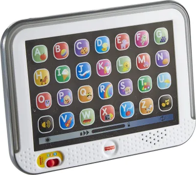 Produktbild von Fisher-Price Lernspaß-Tablet, Babyspielzeug mit Lichtern, Musik, Motorikspielzeug, Lernspielzeug für Buchstaben, Wörter, Spielzeug ab 1 Jahr, Deutsche Version, CDG57 Smart Stages Tablet, Cdg57
