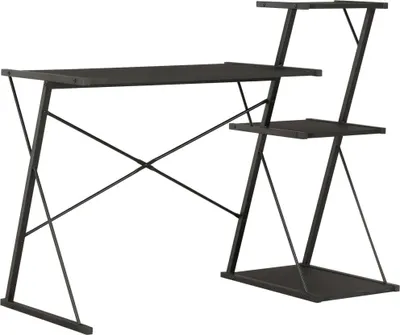 Immagine prodotto di Maison Exclusive - Scrivania con mensola, nera, 116×50×93 cm