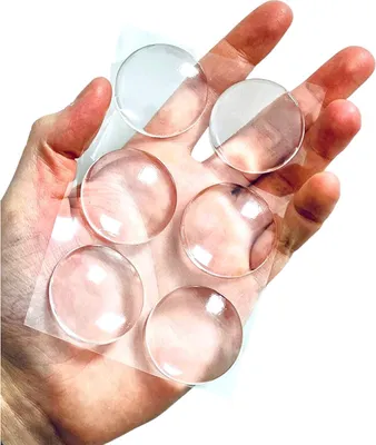 Imagen del producto de Parachoques transparente autoadhesivo, 40 x 40 x 8 mm, juego de 6 unidades, para proteger paredes y puertas