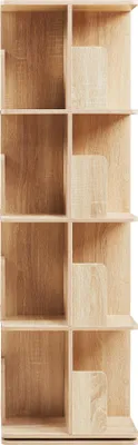 Produktbild von Drehbares Bücherregal 'Talöpintaa' 129 x 40 x 40 cm Kinderregal mit 4 Ebenen Eicheoptik