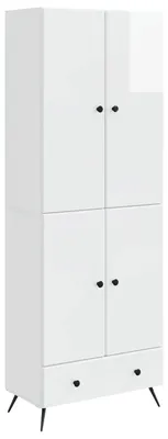 Immagine prodotto di vidaXL Set di due armadi, bianco lucido, materiale composito di legno