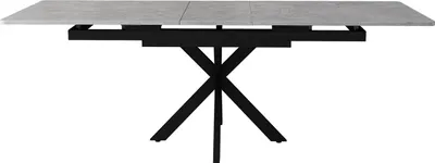 Produktbild von Erweiterbarer Esstisch,automatisch ausziehbarer Esstisch,rechteckiger Esstisch, Kaffee-Freizeittisch, L150/180xB70xH76 cm,Kreuzbein-Design, Zementmust