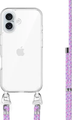 Produktbild von Purple Fever Transparant Cord Hülle  - Kompatibel mit iPhone 17