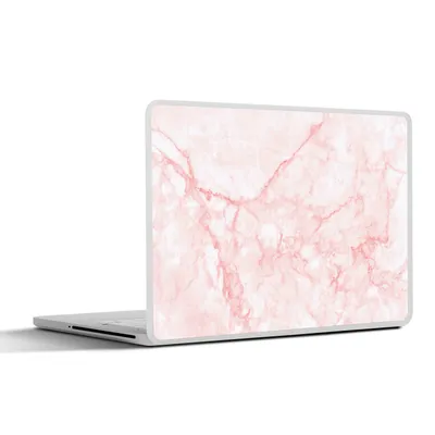 Produktbild von MuchoWow® Laptop Aufkleber Sticker Cover Marmor - Weiß - Rosa - Chic 30x21 cm - Sticker für Laptop - Selbstklebend